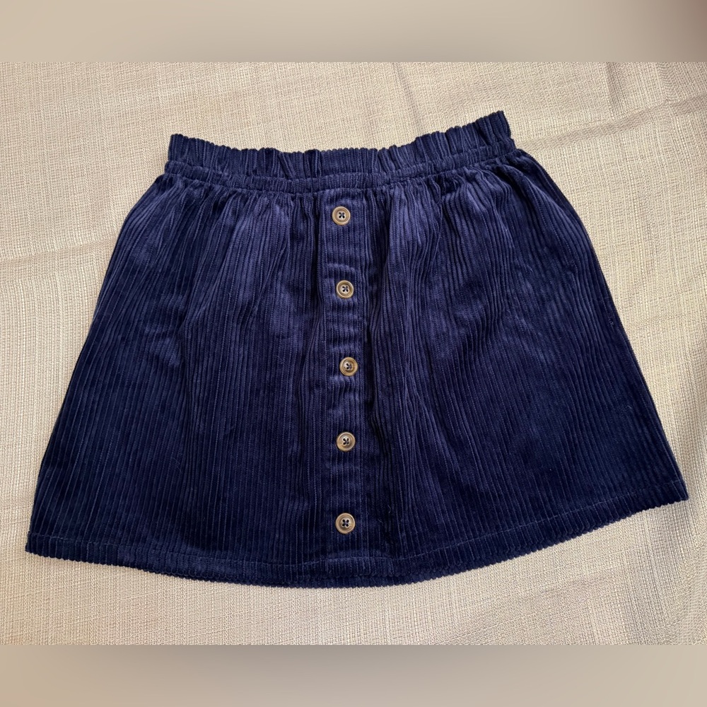 Isaac Mizrahi Dark Blue Corduroy Skirt NWT